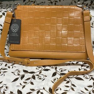Vince Camuto Light Cognac Leather Crossbody NWT